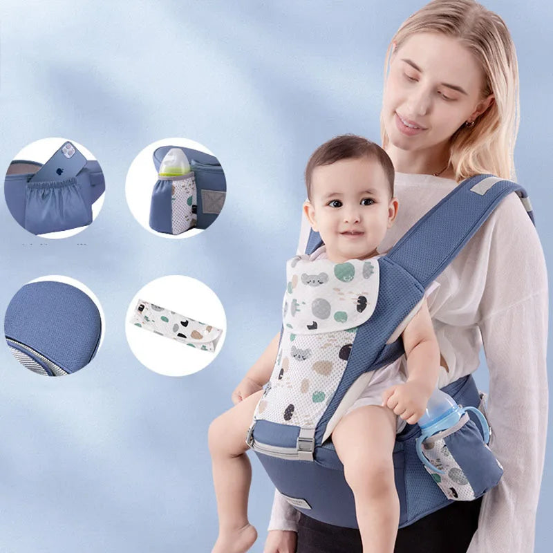 Ergonomic Newborn Baby Carrier Backpack with Hipseat