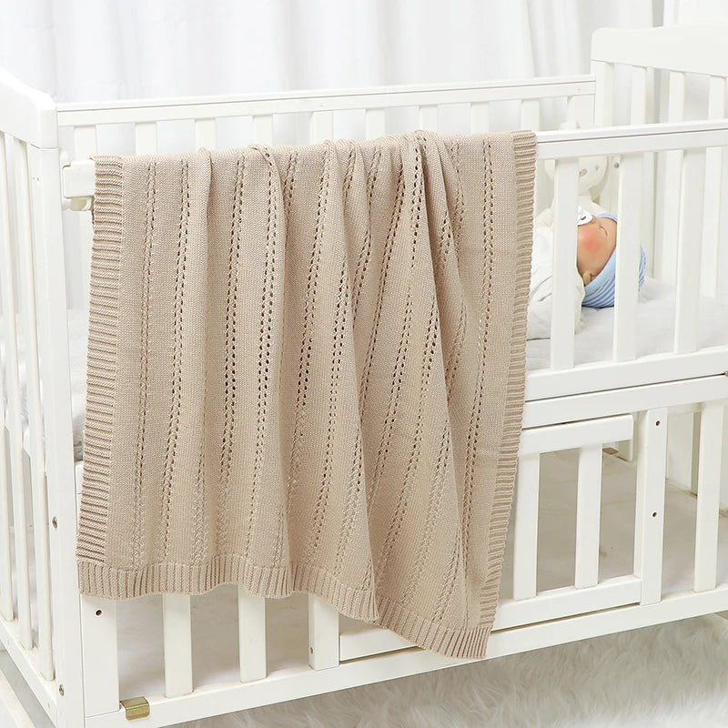 90*70Cm Cotton Baby Receiving Blankets for Newborn Girls & Boys Super Soft Dual-Use Crib Nap Stroller Bedding Cradle Quilt Solid
