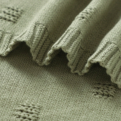 Baby Blankets Newborn Stroller Swaddling Warp Cradle Quilts 100*80Cm Super Soft Cotton Knit Infant Child Boy Girl Receiving Mats