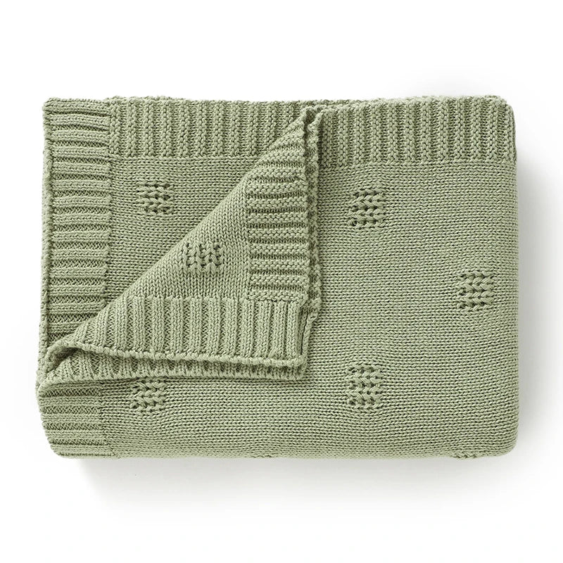 Baby Blankets Newborn Stroller Swaddling Warp Cradle Quilts 100*80Cm Super Soft Cotton Knit Infant Child Boy Girl Receiving Mats