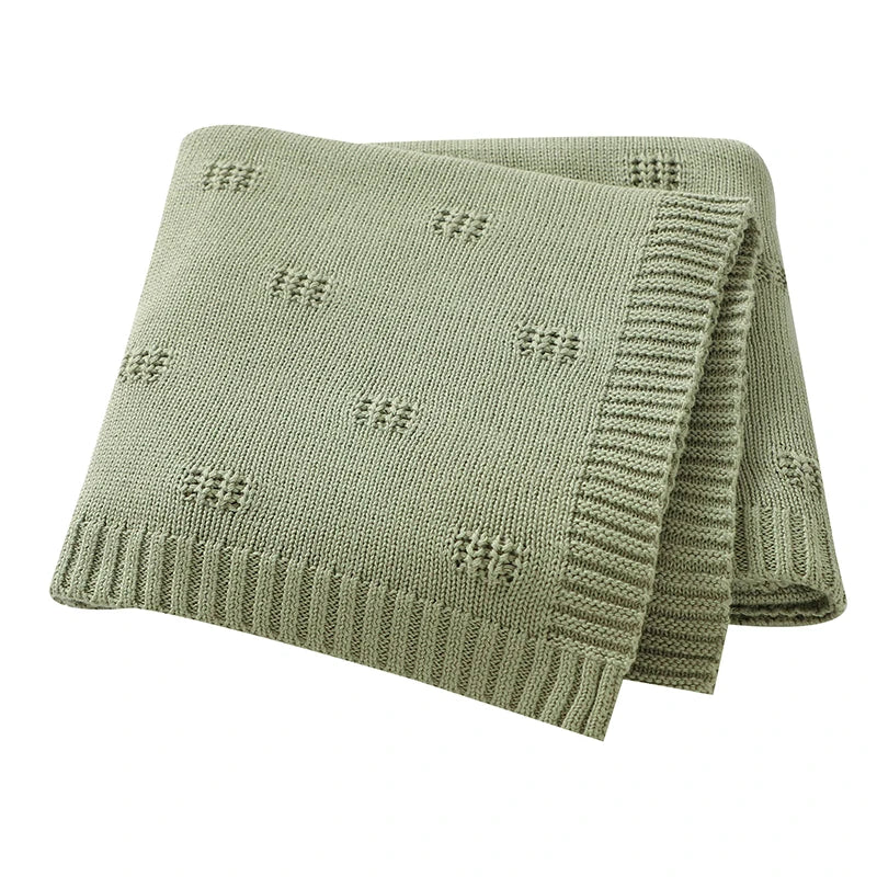 Baby Blankets Newborn Stroller Swaddling Warp Cradle Quilts 100*80Cm Super Soft Cotton Knit Infant Child Boy Girl Receiving Mats