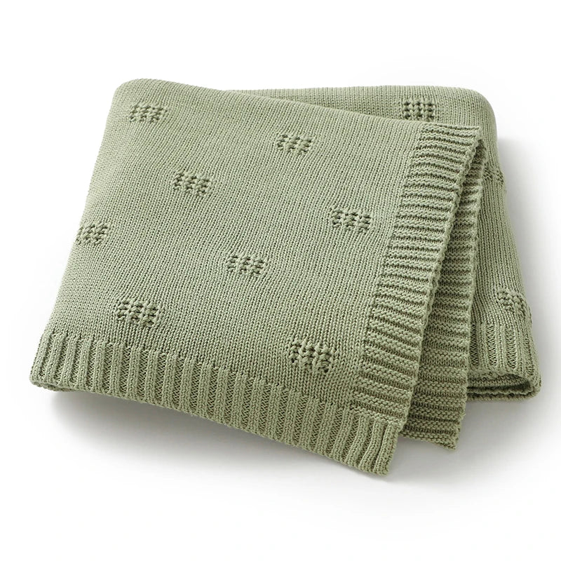 Baby Blankets Newborn Stroller Swaddling Warp Cradle Quilts 100*80Cm Super Soft Cotton Knit Infant Child Boy Girl Receiving Mats