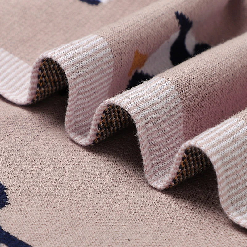 Baby Blankets Newborn Netural Stroller Nursery Swaddling Wrap Cradle Quilts Breathable Cotton Knitted Infant Boys Girls Cellular
