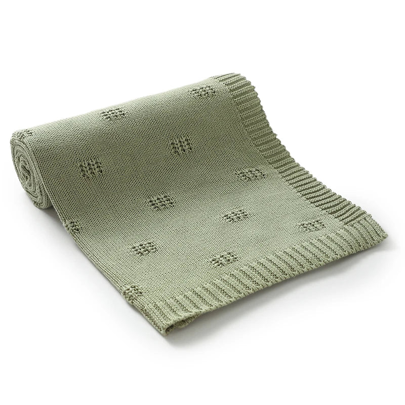 Baby Blankets Newborn Stroller Swaddling Warp Cradle Quilts 100*80Cm Super Soft Cotton Knit Infant Child Boy Girl Receiving Mats