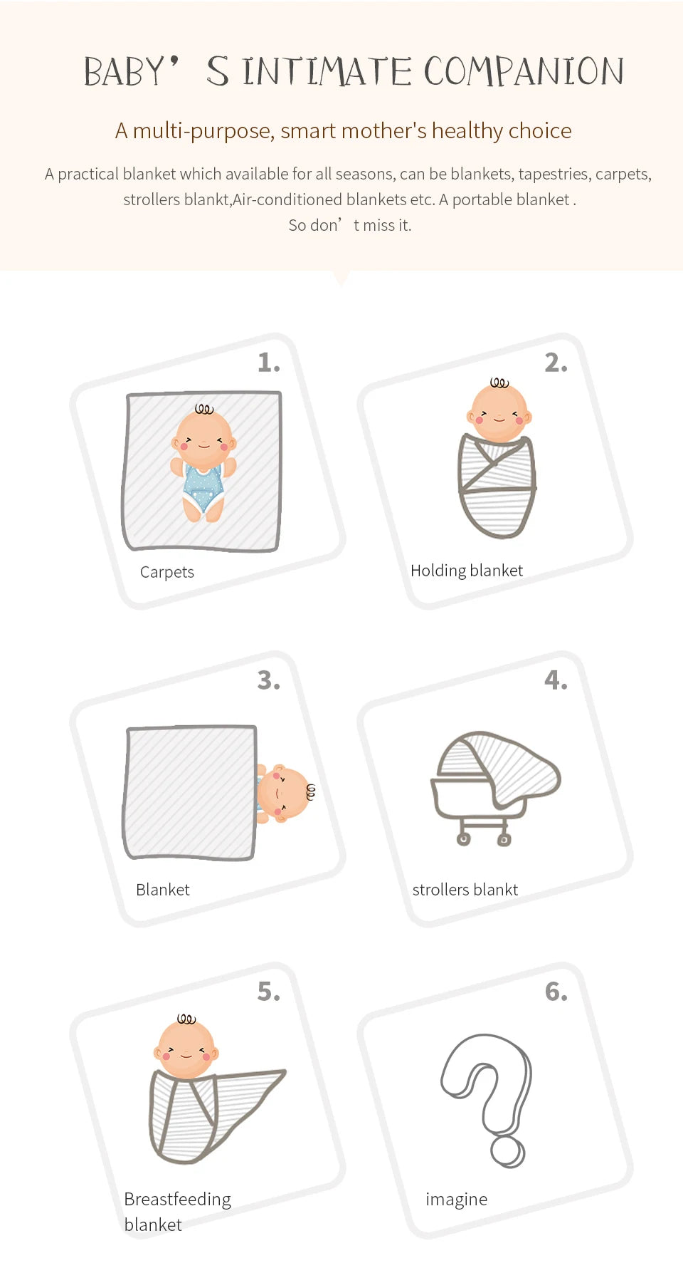 Soft Knitted Baby Blanket 100x80cm – Cute Cartoon Newborn Swaddle, Toddler Bedding & Stroller Wrap
