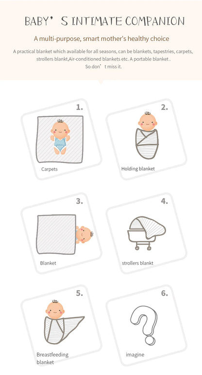 Soft Knitted Baby Blanket 100x80cm – Cute Cartoon Newborn Swaddle, Toddler Bedding & Stroller Wrap