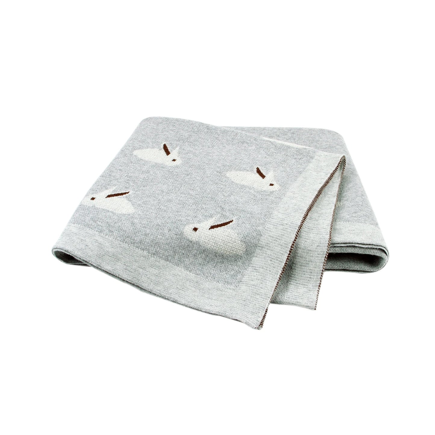 Soft Knitted Baby Blanket 100x80cm – Cute Cartoon Newborn Swaddle, Toddler Bedding & Stroller Wrap
