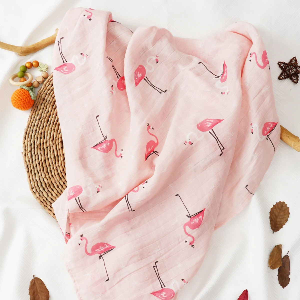 Baby Muslin Swaddle 120*110cm 100% Cotton Soft Baby Blanket