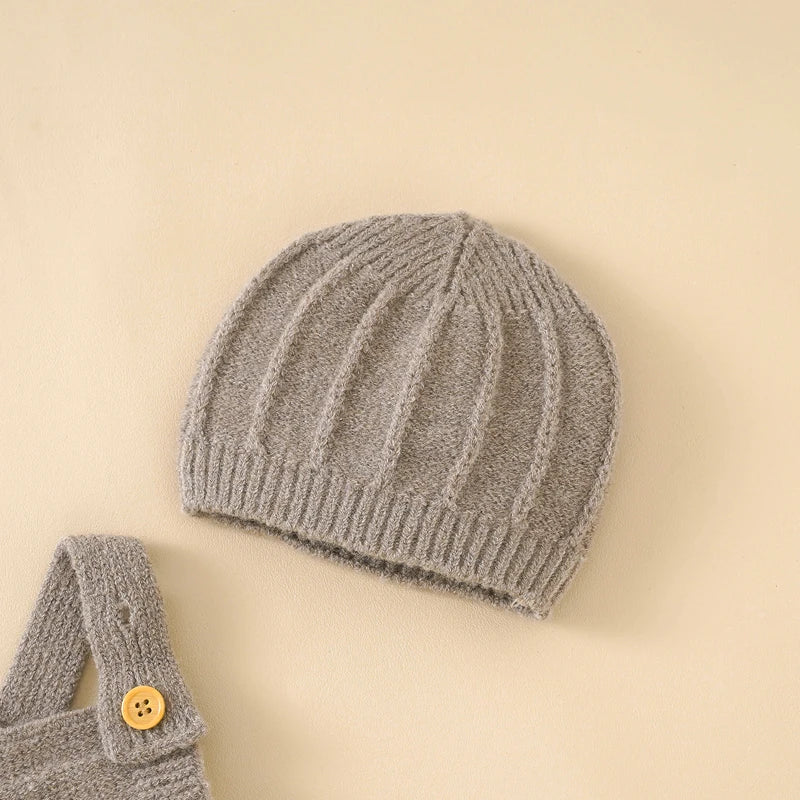 Baby Sleeveless Knitted Romper & Hat Set – Unisex Outfit - Lumuana