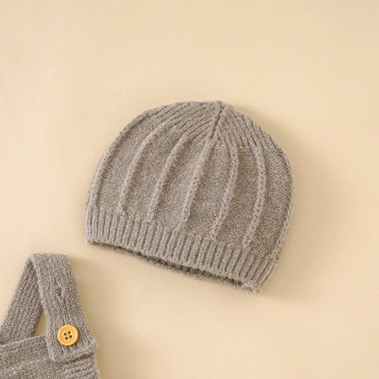 Baby Sleeveless Knitted Romper & Hat Set – Unisex Outfit - Lumuana