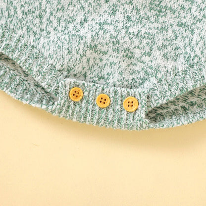 Newborn & Infant Jumpsuit – Knitted Long Sleeve Onesie