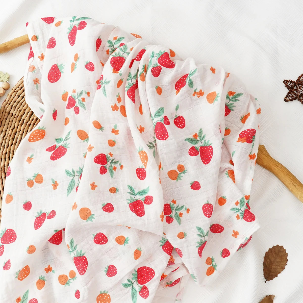 Baby Muslin Swaddle 120*110cm 100% Cotton Soft Baby Blanket