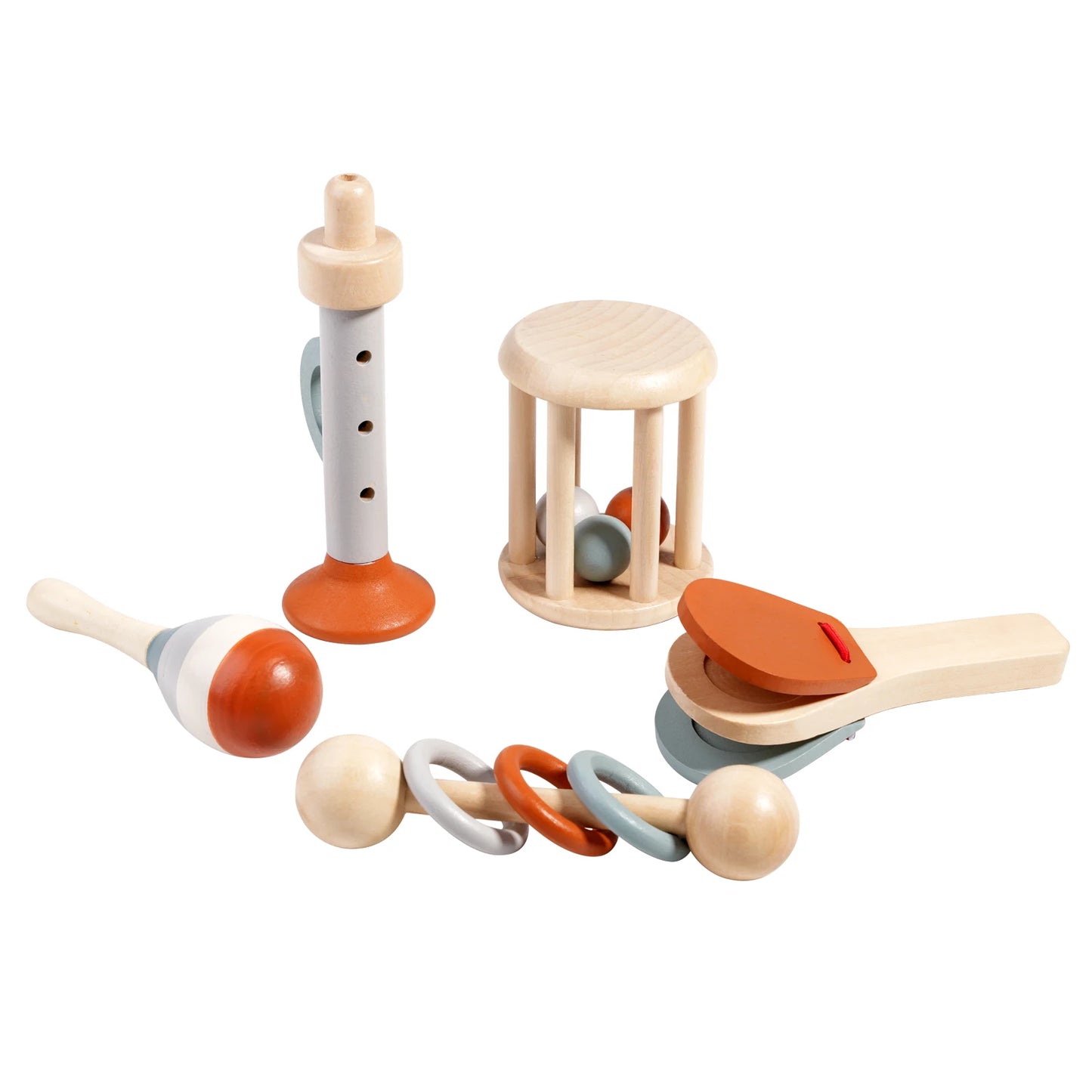 Soothing Wooden Baby Bell Toy,Ringing Instrument, Early Childhood Education