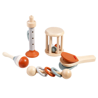 Soothing Wooden Baby Bell Toy,Ringing Instrument, Early Childhood Education