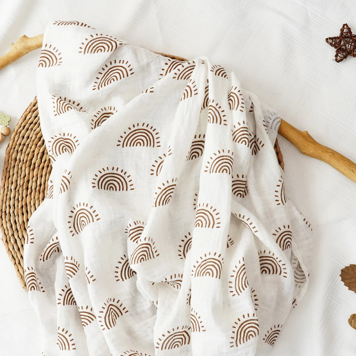 Baby Muslin Swaddle 120*110cm 100% Cotton Soft Baby Blanket