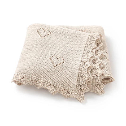 Knitted Baby Blanket 90x70cm – Ultra-Soft Cotton Swaddle Wrap