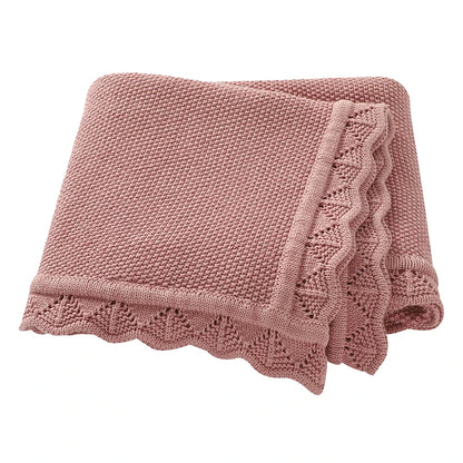 Newborn Baby Bedding Blanket Knitted Infant Boys Girls Comfortable Stroller Swaddle Wrap Plaid 90*70Cm Toddler Solid Sleep Stuff