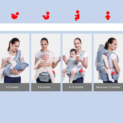 Ergonomic Newborn Baby Carrier Backpack with Hipseat
