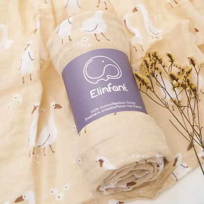 Baby Muslin Swaddle Blanket – Bamboo Cotton 120×110cm