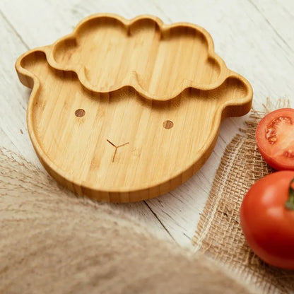 4-Piece Baby Bamboo Suction Plate Set