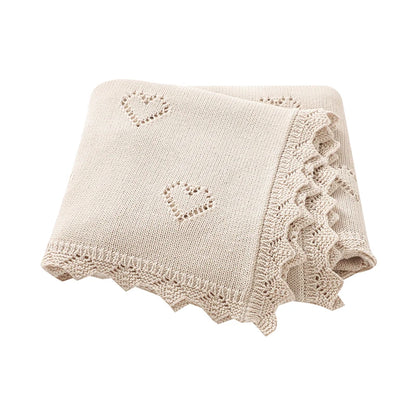 Knitted Baby Blanket 90x70cm – Ultra-Soft Cotton Swaddle Wrap