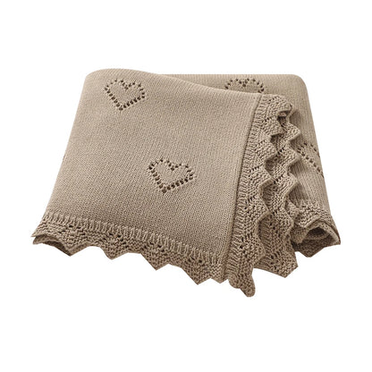 Knitted Baby Blanket 90x70cm – Ultra-Soft Cotton Swaddle Wrap