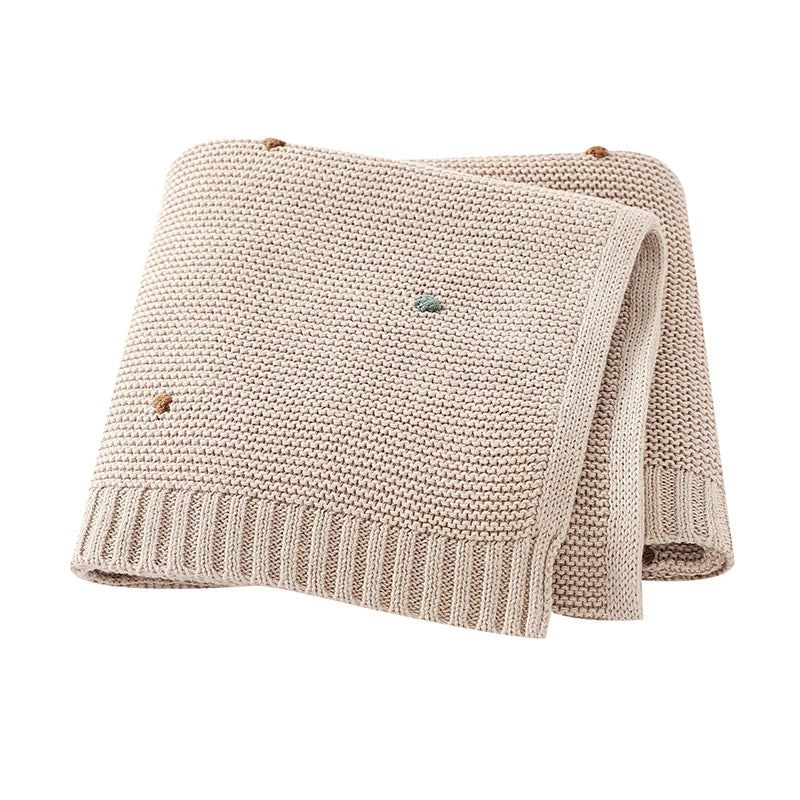 Knitted Muslin Newborn Swaddle Wrap – 90x70 cm
