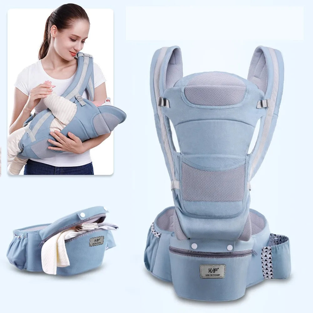 Ergonomic Newborn Baby Carrier Backpack with Hipseat