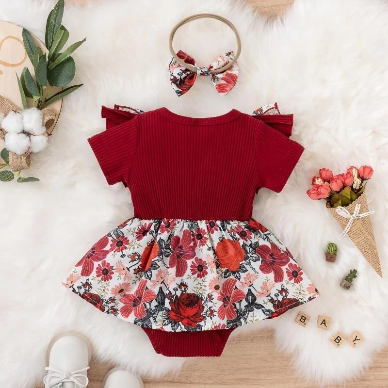 Summer Baby Girl Cotton Jumpsuit Dress