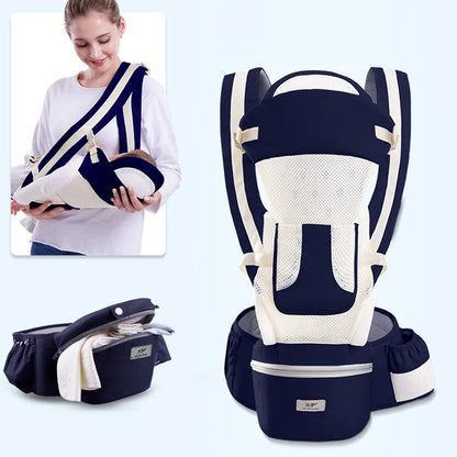 Ergonomic Newborn Baby Carrier Backpack with Hipseat