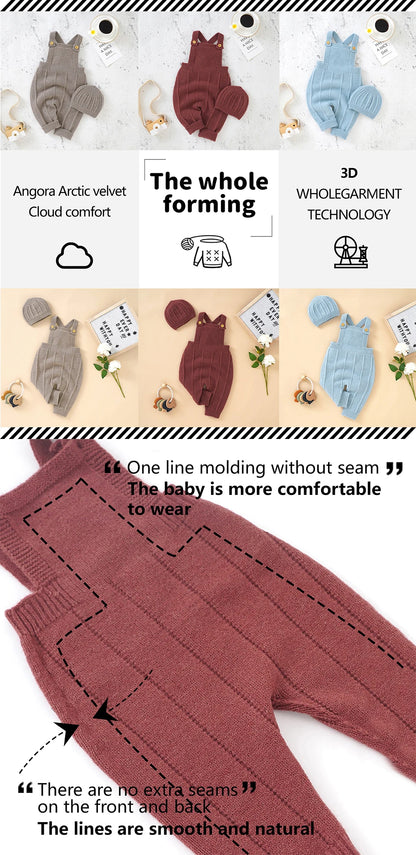 Baby Sleeveless Knitted Romper & Hat Set – Unisex Outfit - Lumuana