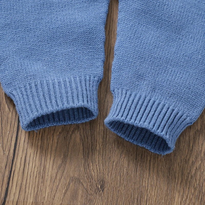 Baby Romper & Hat Set (0–18M) – Solid Color Knitted Outfit - Lumuana