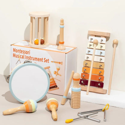Soothing Wooden Baby Bell Toy,Ringing Instrument, Early Childhood Education