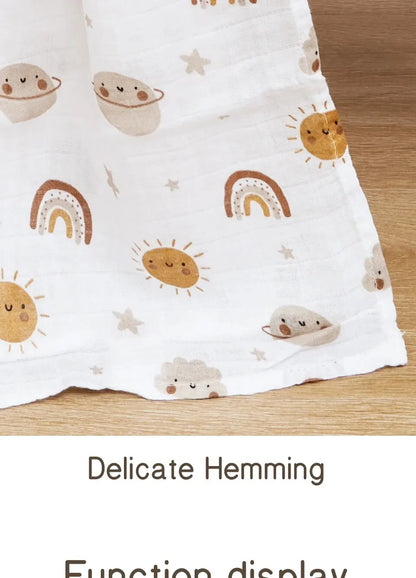 Baby Muslin Swaddle Blanket – Bamboo Cotton 120×110cm