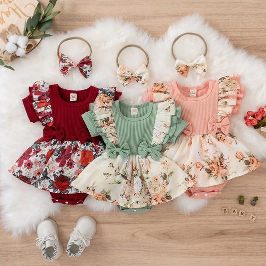 Summer Baby Girl Cotton Jumpsuit Dress