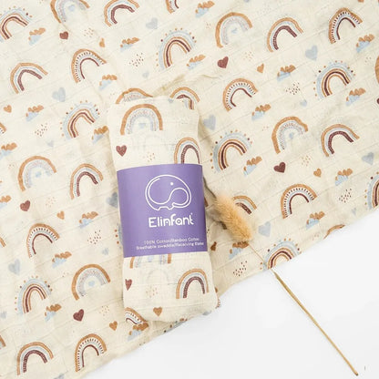 Baby Muslin Swaddle Blanket – Bamboo Cotton 120×110cm