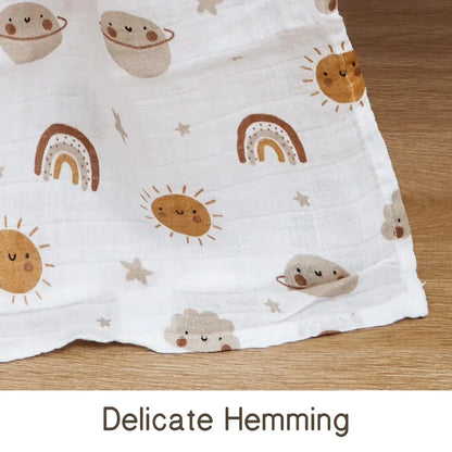 Baby Muslin Swaddle Blanket – Bamboo Cotton 120×110cm