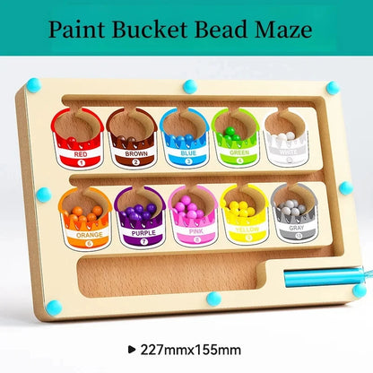 Magnetic Maze Toy with Number Beads – Puzzle & Attention Training