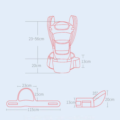Ergonomic Newborn Baby Carrier Backpack with Hipseat