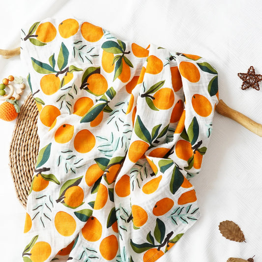 Baby Muslin Swaddle 120*110cm 100% Cotton Soft Baby Blanket