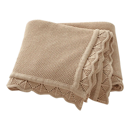 Newborn Baby Bedding Blanket Knitted Infant Boys Girls Comfortable Stroller Swaddle Wrap Plaid 90*70Cm Toddler Solid Sleep Stuff