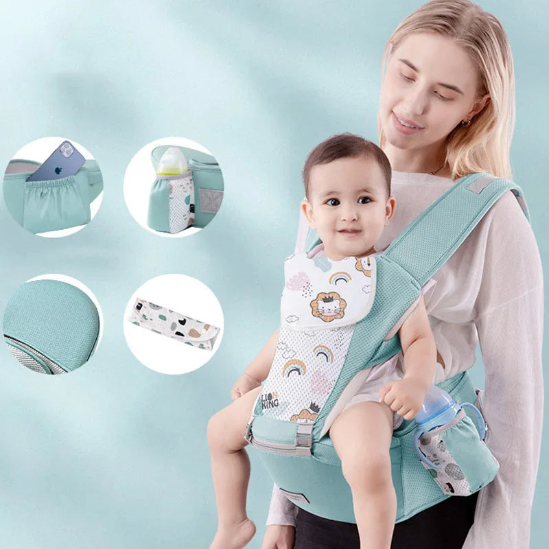 Ergonomic Newborn Baby Carrier Backpack with Hipseat