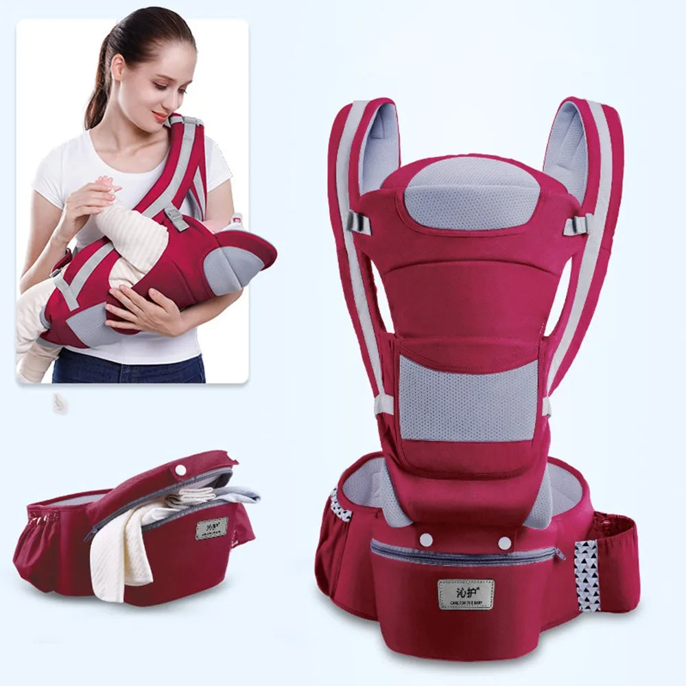 Ergonomic Newborn Baby Carrier Backpack with Hipseat
