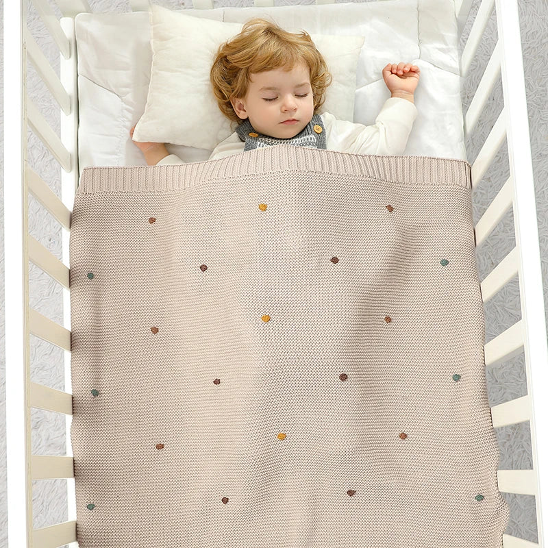 Knitted Muslin Newborn Swaddle Wrap – 90x70 cm