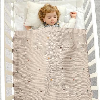 Knitted Muslin Newborn Swaddle Wrap – 90x70 cm