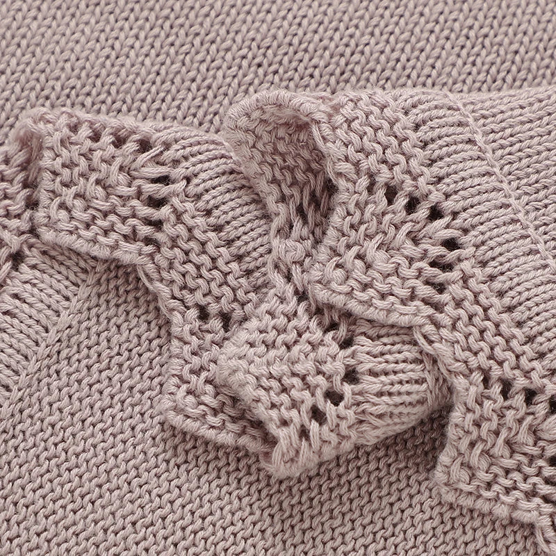 Floral Embroidered Baby Cotton Blanket – Knitted Newborn Cover