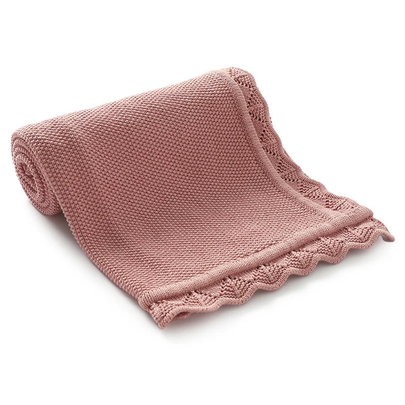 Newborn Baby Bedding Blanket Knitted Infant Boys Girls Comfortable Stroller Swaddle Wrap Plaid 90*70Cm Toddler Solid Sleep Stuff