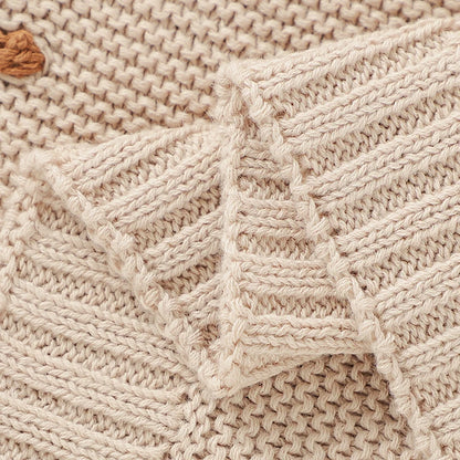 Knitted Muslin Newborn Swaddle Wrap – 90x70 cm