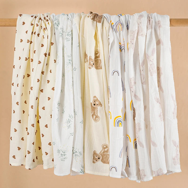 Cotton Muslin Baby Swaddle Blanket