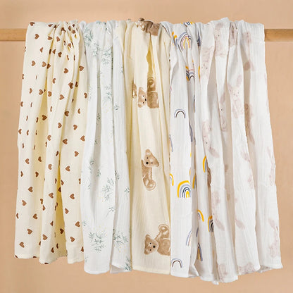 Cotton Muslin Baby Swaddle Blanket